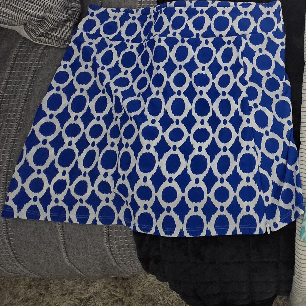 Jude Connally Blue and White A-Line Skirt